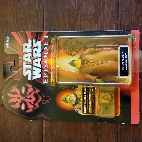 Star Wars Episode 1 Boss Nass with Gungan Staff - Picture 1 of 2